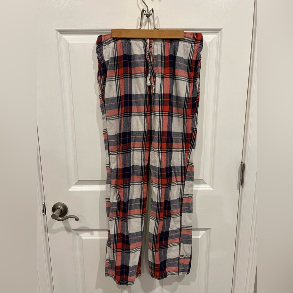 Old Navy Men’s Medium Pajama Pants Flannel Patterned Cotton Blue Red White